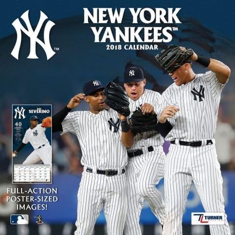 2018 New York Yankees Baseball TEAM Wall Calendar