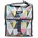 PackIt 10 inch 10 hour Freezable Foldable Reusable Multipal Uses Lunch Bag with Adjustable Strap (Grey Pastel Prism)