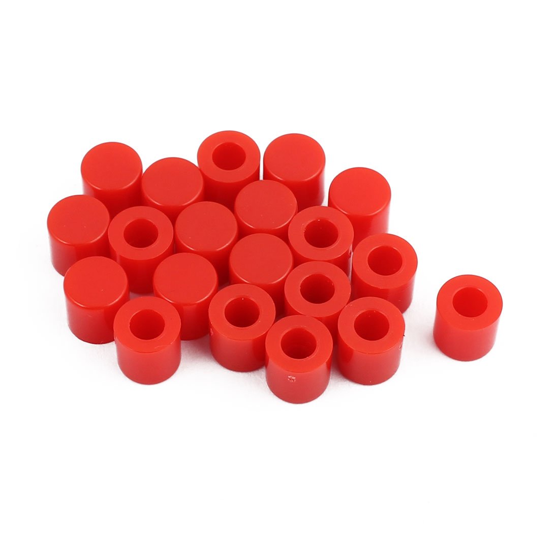 Sourcingmap 20Pcs Round Shaped Tactile Button Caps Covers Protector Red for 6x6mm Tact Switch
