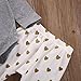 Efaster Cute Baby Boys Girls Bronze Love Trousers Romper Pants Headband 3PC Suit
