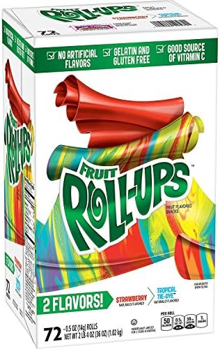 Strawberry and Tropical Tie-Dye Fruit Roll-Ups (72 ct.)