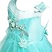 Princess Flower Long Girls Pageant Tutu Dresses Kids Prom Puffy Tulle Dance Party Fall Wedding Bridesmaid Ball Gown Turquoise 10-11 Years