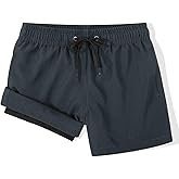 SUNDAY ROSE Boy's Swim Trunks with Compression Liner Bathing Suit Swim Shorts for Kids