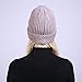 Bagoge Womens Knitted Hats, 2017 New Autumn and Winter Solid Color Stripes Fashion Warm Knitted Round Hats Knitted Wool Curling Head Cap (Pink)