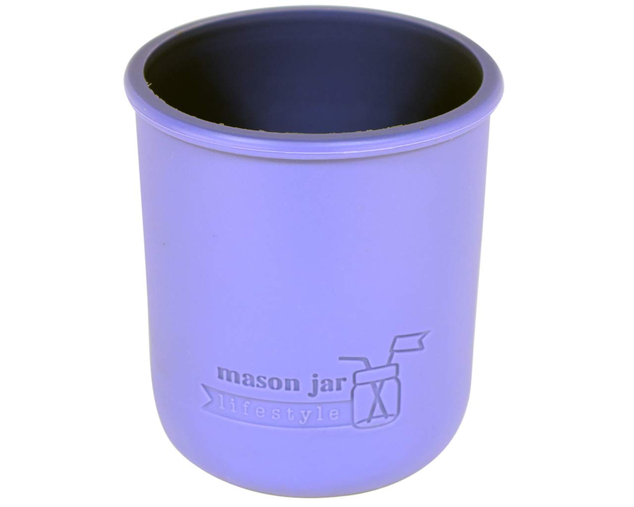 Mason Jar LifestyleWide Mouth Pint 16oz Silicone Sleeves/Jackets for Protecting Ball, Kerr, Canning Jars (Ultra Violet, 2 Pack)