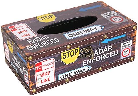 Rich Boxer American Style Retro Square Leather Tissue Box Cover (BrownⅠ)