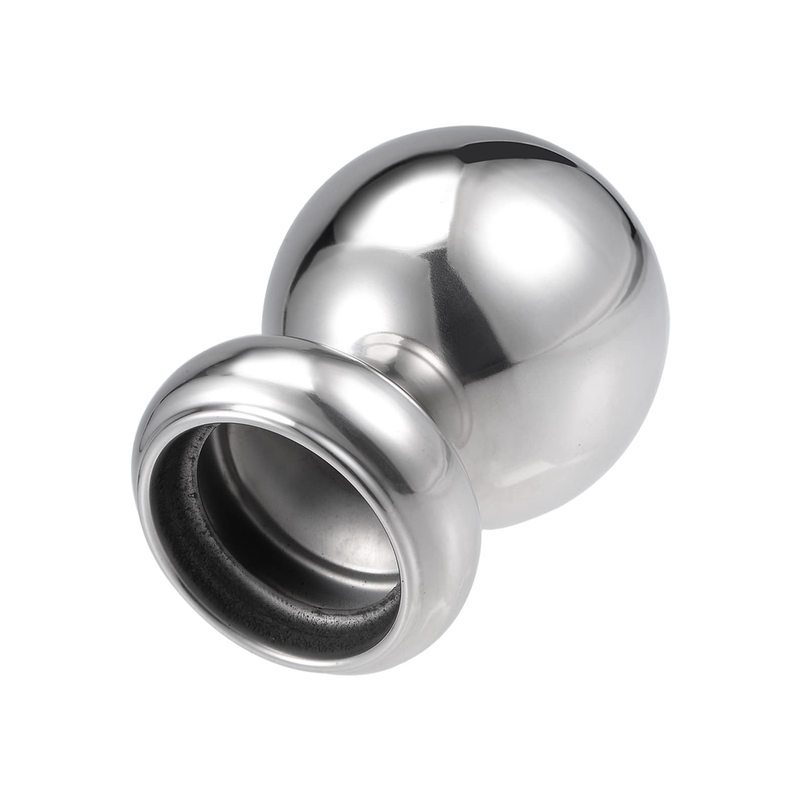 METALLIXITY Hollow Cap Ball Spheres (97mm/3.82") 1pcs, Stainless Steel Fence Post Caps Ball Dome - for Handrail Stair, Silver Tone
