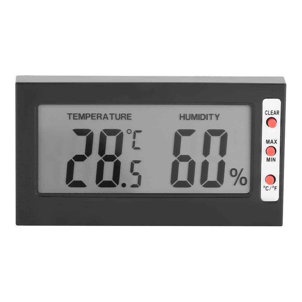 Portable Digital LCD Thermometer Hygrometer Mini Hygrometer Temperature Monitor Humidity Gauge Humidity Meter 0 to 50℃ Room Gauge with Humidity Range 10% RH to 99% RH for Greenhouse Indoor
