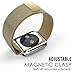 MoKo Apple Watch Band, Milanese Loop Stainless Steel Bracelet Smart Watch Strap for iWatch 42mm All Models with Unique Magnet Lock, No Buckle Needed (Not Fit iWatch 38mm Version 2015) – Gold