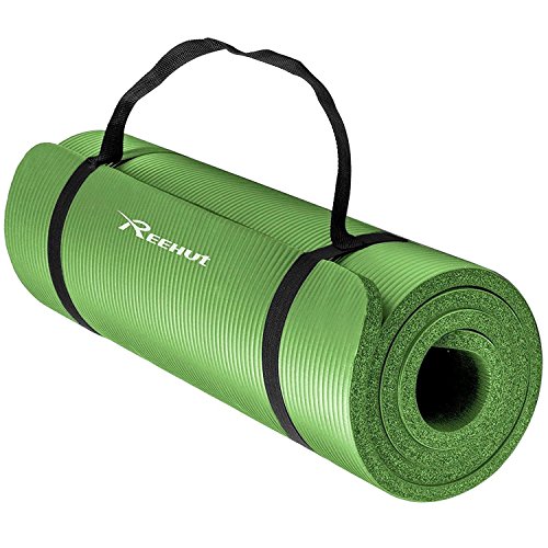 UPC 605945369726, Reehut 1/2-Inch Extra Thick High Density NBR Exercise Yoga Mat for Pilates, Fitness &amp; Workout w/ Carrying Strap (Green)