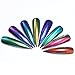 BORN PRETTY 0.2g Nail Art Chameleon Peacock Holographic Mirror Powder Manicure Chrome Pigment Laser Rainbow Neon Dust Glitter 8 Colors