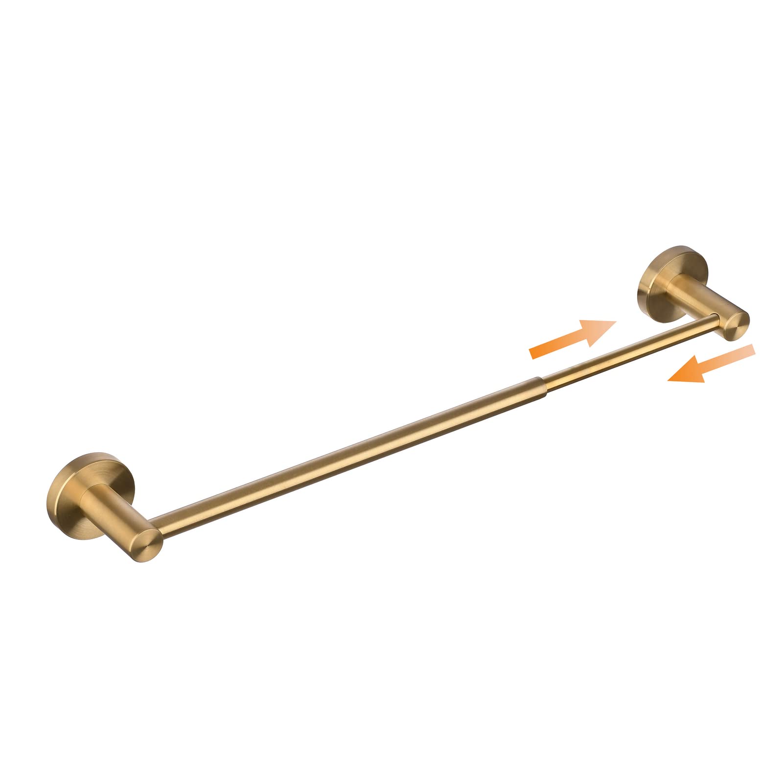 Bathroom Towel Rail Length Extendable - 40cm to 66cm Towel Holder Wall Mounted - SUS304 Stainless Steel Gold Towel Bar SHUNLI