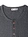 H2H Mens Cotton Henley Neck Short Sleeve Casual T Shirts Charcoal US M/Asia L (JDSK31)