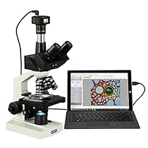 OMAX 40X-2000X Digital Lab Trinocular Compound LED Microscope with 5MP Digital Camera and Double Layer Mechanical Stage
