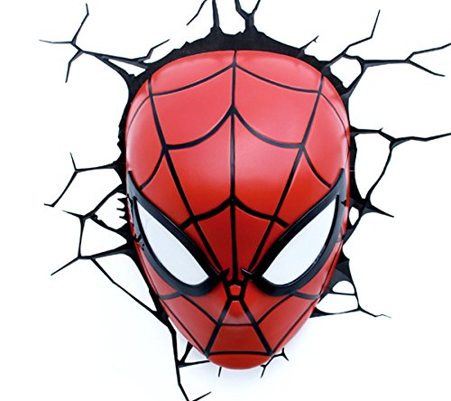 Marvel Comics 3D Spider Man Mask Wall Light