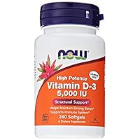 NOW Foods Vitamin D3 5000 Iu, 240 Softgels,