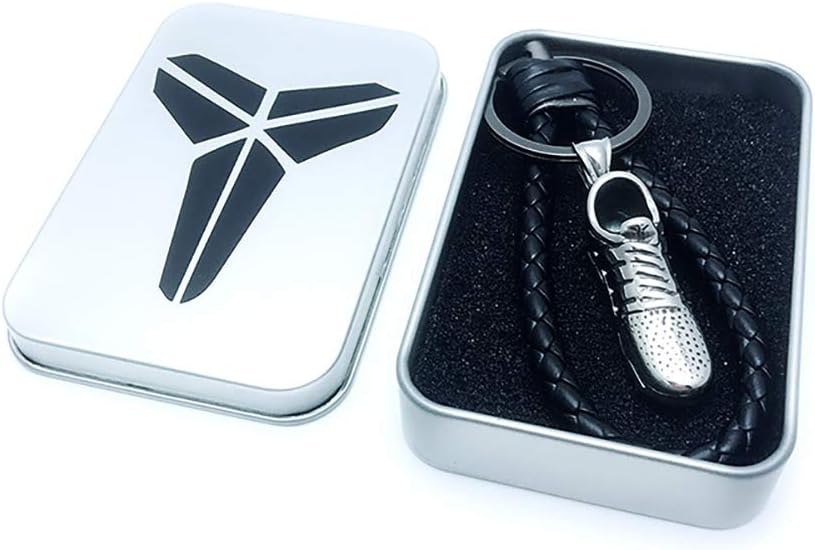 Haho Lakers Kobe Shoes Keychain Lakers Fans Souvenir Bryant Collection Gift, Silver, Small