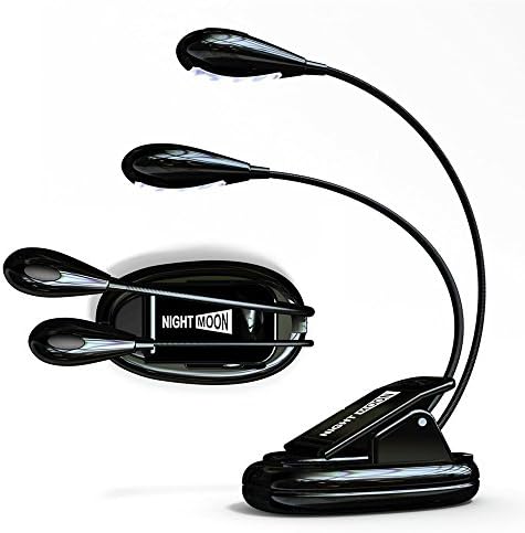 Reading Book Light 8 LED on Clip USB Reading Light for Bed Double Lamp Clip on Night Reading Flexible Gooseneck Dual Head for Kids Portable in Car Prime
