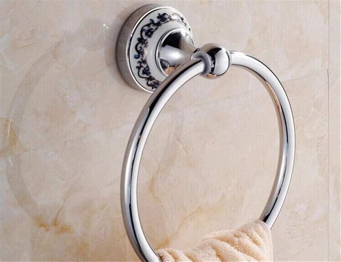Anillo de toalla toalla redonda baño baño montado en la pared toalla de
