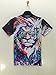 FaPlus Men's Fashion Graffiti lion 3D Print Hip Hop Style T-Shirts XL
