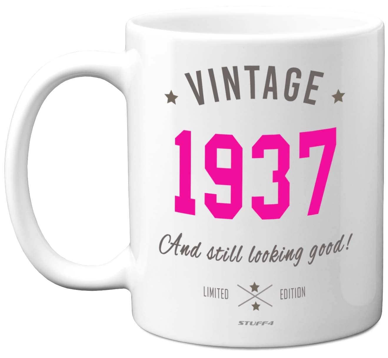 Stuff4 Vintage 1937 Christmas Mug - 1937 Birthday Gifts for Women, 86th Birthday Gifts for Women, 86th Birthday Mug, 86th Mugs for Women, 86 Mug Ceramic Dishwasher Safe Premium Mugs