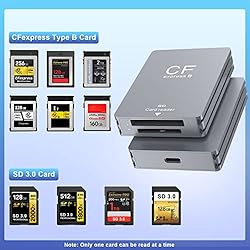 CFexpress Type B and SD Dual-Slot Card Reader, USB