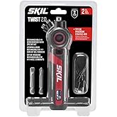 SKIL Twist 2.0 Rechargeable 4V Screwdriver with Pivoting Head, Torque Setting, USB-C Charging Cable & 2PC Bit Set-SD5619-01