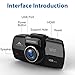 DBPOWER 2K FHD DVR 2.7-Inch LCD 150 Degree Wide Angle Dash Cam with G-Sensor, Loop Recording, HDR, Night Vision and Supports Micro SD Card upto 64GB