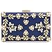 Milisente Women Clutches Pearls Evening Bag Clutch Purse Bags (Navy Blue)