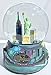 SMILINK AOLOS Musical New York NY Skyline Empire Statue of Liberty Fireworks Snow Globe Glitterdome 100MM