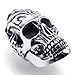 KONOV Large Biker Mens Gothic Skull Stainless Steel Ring, Black Silver