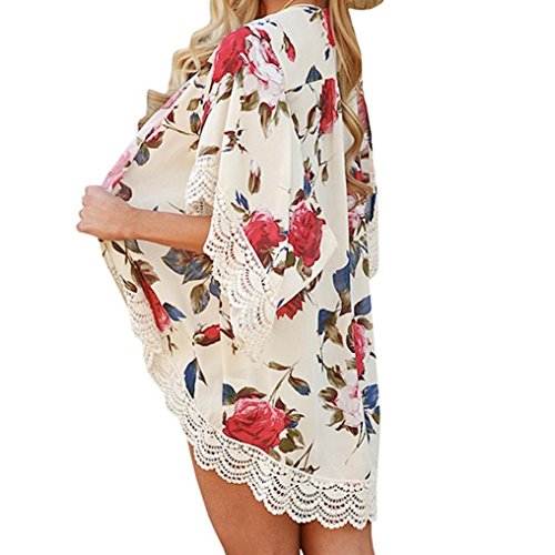 Salute New Women Fashion Summer Kimono Cardigan Plus Size Shawl Blouses (L) - Thumbnail 5
