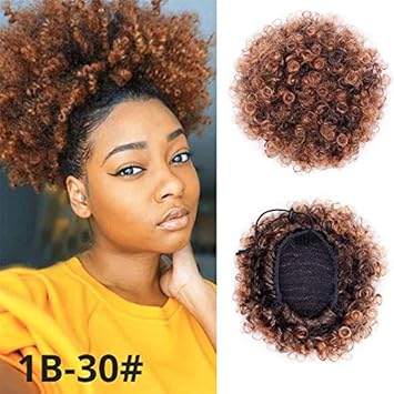 Amazon Com Ponytail Puff Afro Hair Bun Chignon Kinky Curly