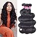 ULOVE HAIR Brazilian Virgin Hair Body Wave 3 Bundles Remy Human Hair 100% Unprocessed Hair Extensions Natural Color (14 16 18Inch)