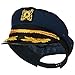 Jacobson Hat Company Yacht Skipper Hat Ship Captain Cap Costume Sailor Boat Ship Captains,Navy,Adjustable