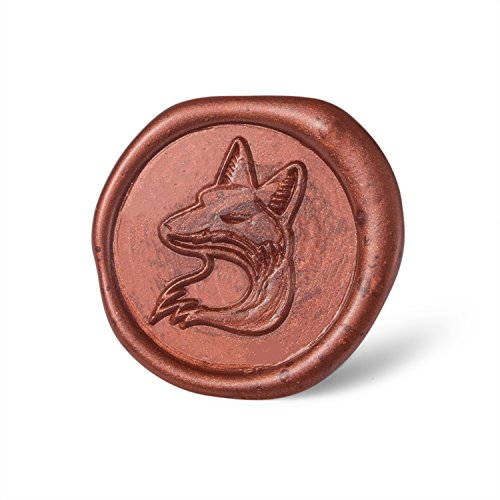 Mceal Wax Seal Stamp, Brass Head with Wooden Handle, Vulpe Red Fox