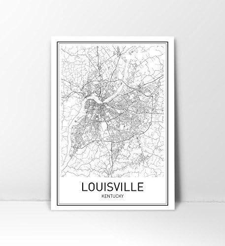 Louisville Poster, Map of Louisville, Louisville Map, City Map Posters, Modern Map Art, City Prints, Kentucky Art, Minimal Print, KY Poster, City Poster, City Map Wall Art, minimalist posters, 8x10