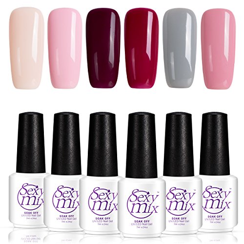 Sexy Mix Soak Off UV LED Gel Nail Polish Set Mixed 6 Colors 7ml #003 Sexy Mix Soak Off UV LED Gel Nail Polish Set Mixed 6 Colors 7ml #003