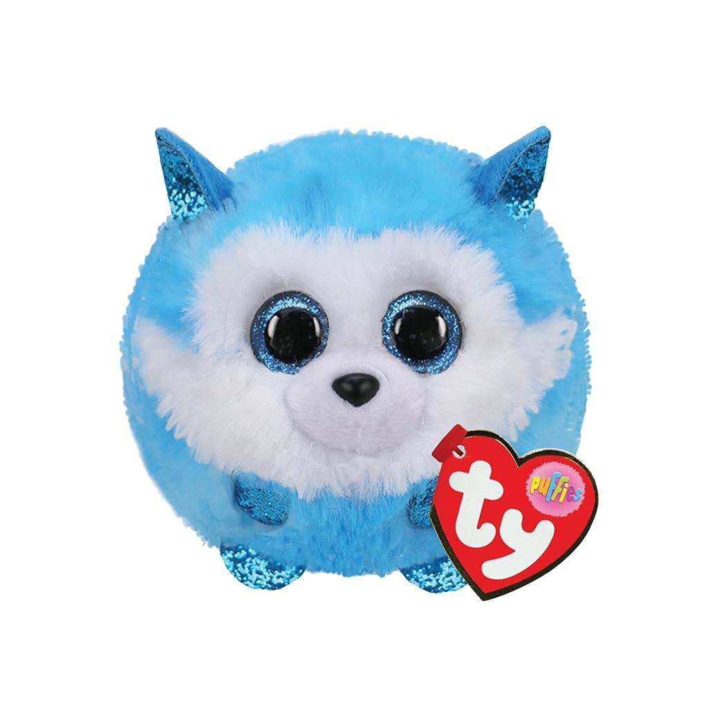 Ty Puffies Prince Blue Husky 4" | Beanie Baby Soft Plush Toy | Collectible Cuddly Stuffed Teddy