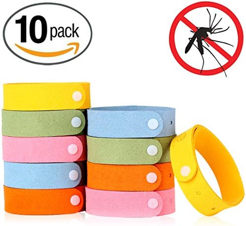 Mosquito Repellent Bracelet, Rabosky Non-Toxic Insects Repellent WristBand Made of 100% Natural Plant-Based Oil &amp; Deet-Free Microfiber, Safe for Kids &amp; Adults, Great for Picnicking (Multi)