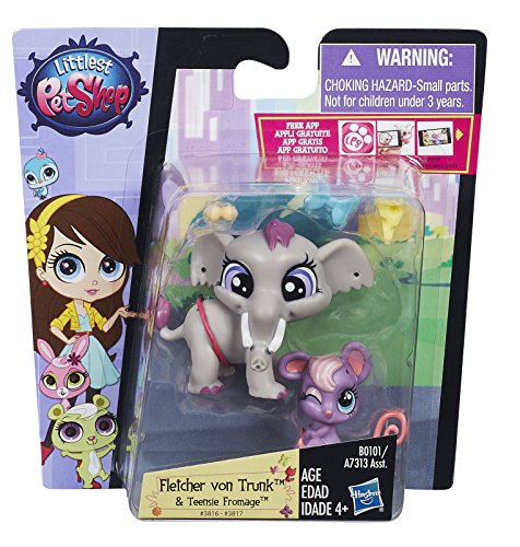Littlest Pet Shop, Pet Pawsabilities, Fletcher von Trunk Teensie Fromage [Elephant & Mouse]