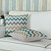 CaliTime Canvas Throw Pillow Cover Case for Couch Sofa Home Decor, Modern Geometric Accent 18 X 18 Inches, Zigzag