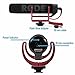 RØDE VideoMic GO + CAM CADDIE Scorpion JR (RED) - Compact On Camera Microphone with Ryocote Lyre Shock Mount + Hand Held Stabilizer Grip