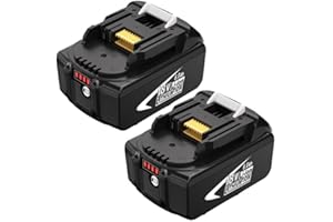 HASTIA Replacement for Makita 18V Battery 6.0Ah Compatible with Makita 18 Volt Battery Lithium-ion BL1860B BL1860 BL1850 BL1850B BL1840 BL1830 Compatible with Original Makita 18V Battery Chargers 2-Pack