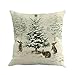 Ninasill 45X45 cm Pillow Case, ღ ღ Christmas Printing Dyeing Sofa Bed Home Decor Pillow Cover Cushion Cover (E)