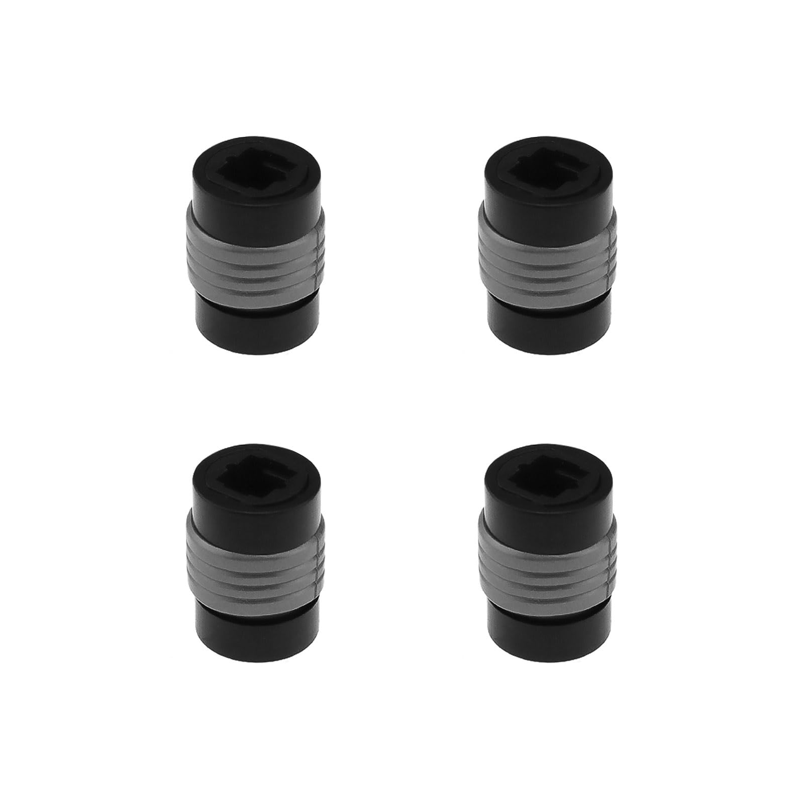Pack of 4 Fiber Optic Toslink Adapter Optical TOS To TOS Extension Adaptor Female to Female Coupler for Optical Audio Cable Leads