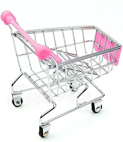 callm Toy Mini Supermarket Handcart Shopping Utility Cart Mode Storage Basket Desk