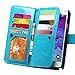Note 4 Case, Galaxy Note 4 Case, Joopapa Galaxy Note 4 Wallet Case,Pu Leather Case Magnet Wallet Credit Card Holder Flip Cover Case Built-in 9 Card Slots & Stand Case for Samsung Galaxy Note 4 (Blue)