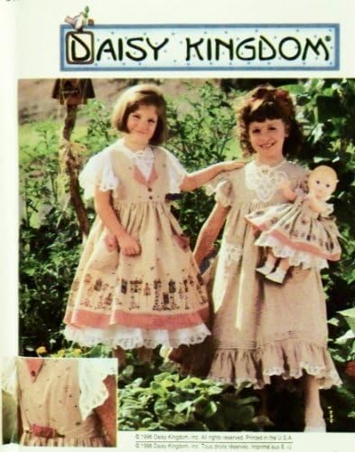 Simplicity 7029 Size AA 3,4,5,6 Child's Pinafore, Dress Plus Doll Clothes Pattern for 18" Doll.