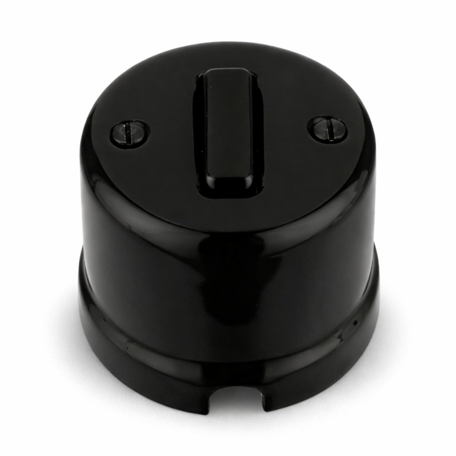 ADAKAT Surface-mounted porcelain retro, switch, toggle switch, all-in-one, QR1 series black